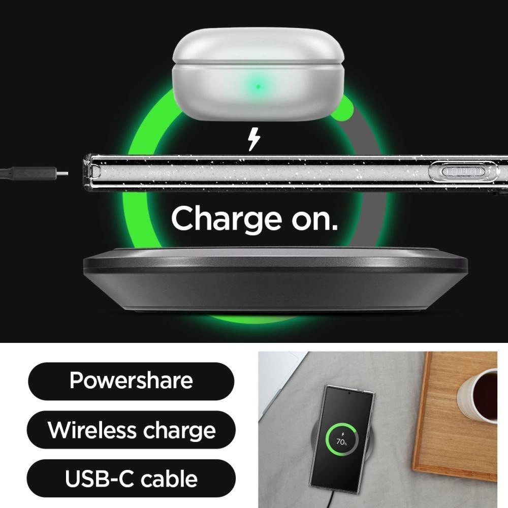 Husa Spigen Liquid Crystal Samsung s24 Ultra Transparenta cu Sclipici - 2 | YEO